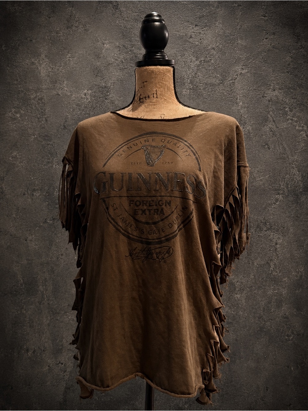 Guinness Brown Fringe Short Sleeve Tee